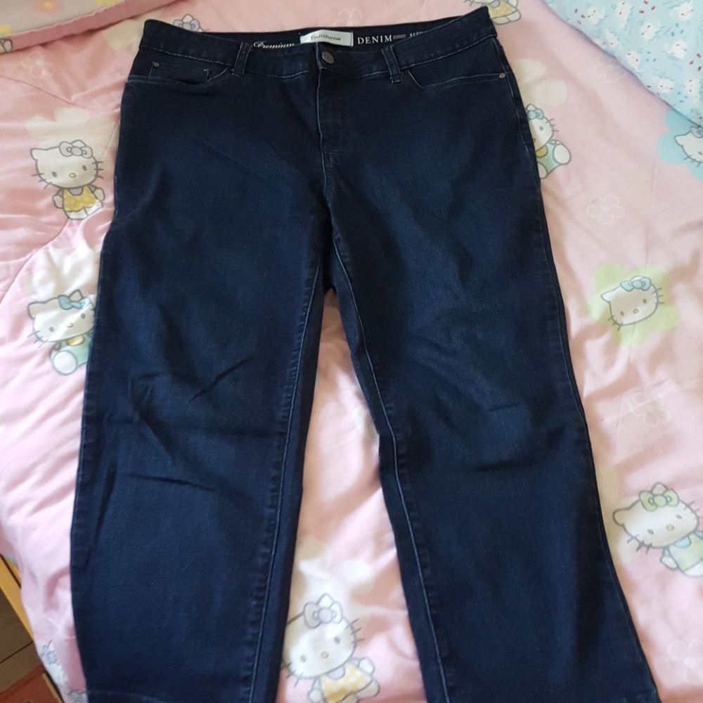 Dark wash blue jeans